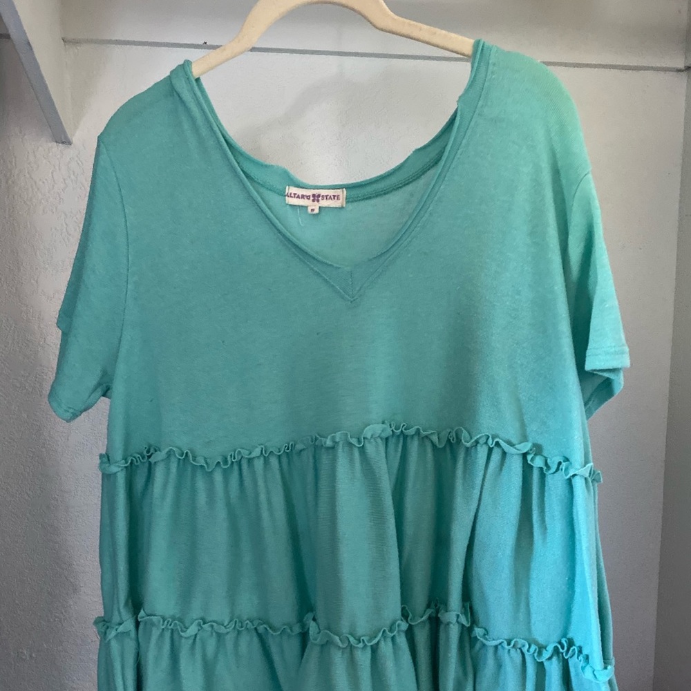 Loose boho ruffled top